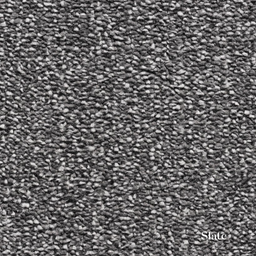 Close-up of a textured gray surface with 'Slate' label