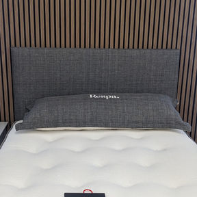 The Sleep Tight Headboard in Linen Steel features soft upholstery, plush padding and elegant Irish craftsmanship for timeless bedroom comfort