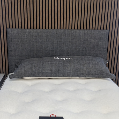 The Sleep Tight Headboard in Linen Steel features soft upholstery, plush padding and elegant Irish craftsmanship for timeless bedroom comfort