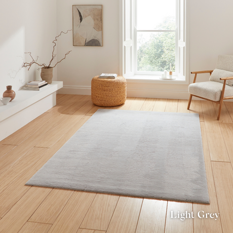 Add minimalist design with the Snug Rug Plain Machine Made Shaggy Rugs range with ultra soft plush pile, polyester and durable machine made quality.