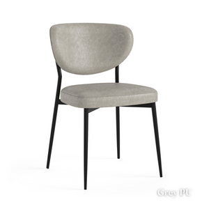 The Soho Brown Lola Dining Chair features padded seats, contoured back and metal frame with options of PU leather and Boucle finish