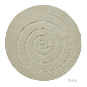 Create a cozy vibe with the Spiral Plain Hand-Tufted Wool Rugs offering thick, high-quality wool in Ivory and Gold, with a plush 1.10cm pile.