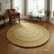 Create a cozy vibe with the Spiral Plain Hand-Tufted Wool Rugs offering thick, high-quality wool in Ivory and Gold, with a plush 1.10cm pile.