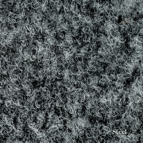 Close-up of steel fibers with 'Steel' label