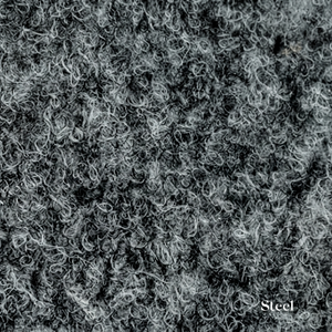 Close-up of steel fibers with 'Steel' label