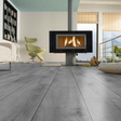 Summer Oak Grey Laminate Flooring - 12mm, AC5-rated, photorealistic grey oak finish, durable and easy 'Clic' installation.