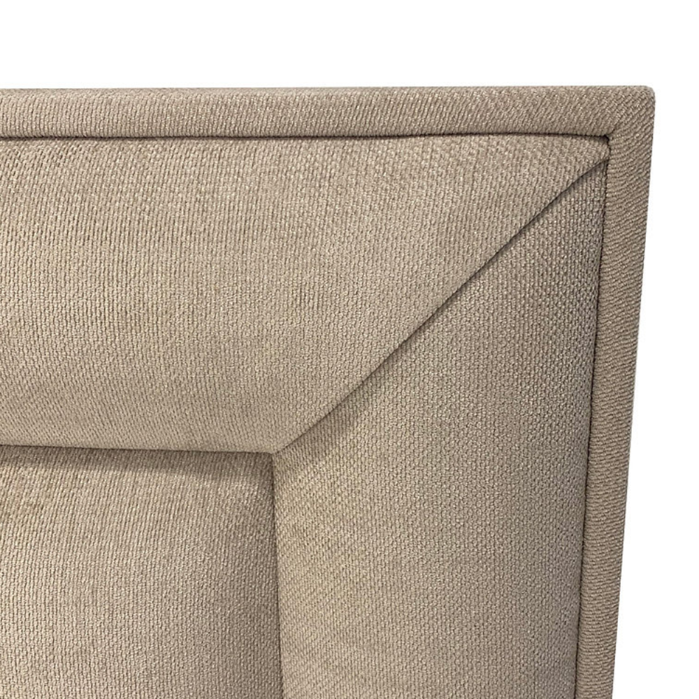 The Sydney Fabric Headboard features vertical panel design, tucked detail, custom fabric, colour & size options, to compliment any bed style