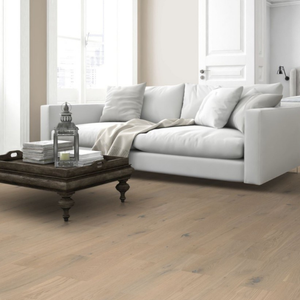 The Taj Mahal Oak Engineered Flooring - 15mm features light beige tones, easy installation, eco-friendly and durable European design