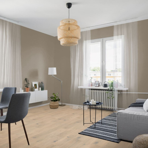 The Taj Mahal Oak Engineered Flooring - 15mm features light beige tones, easy installation, eco-friendly and durable European design