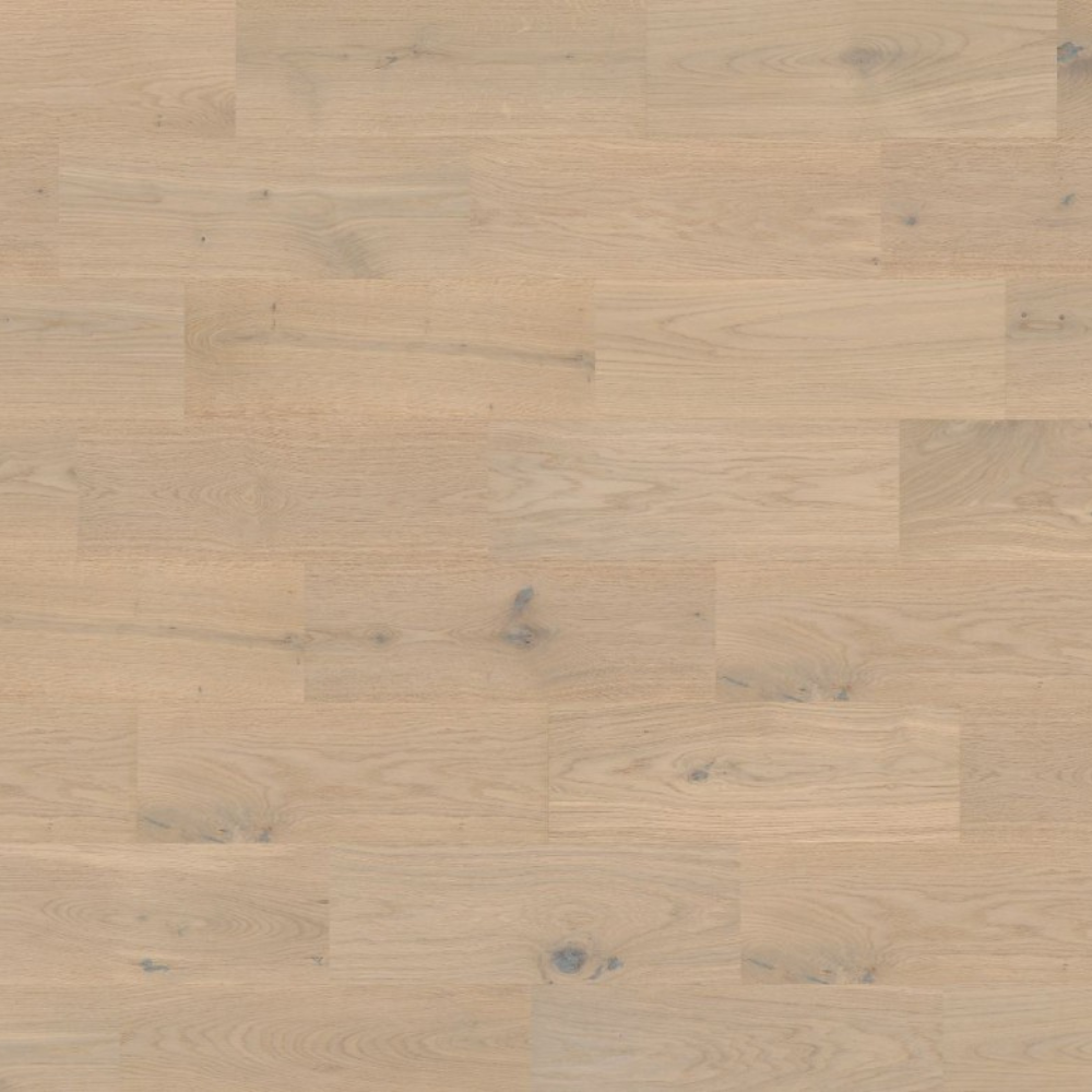 The Taj Mahal Oak Engineered Flooring - 15mm features light beige tones, easy installation, eco-friendly and durable European design