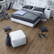 Truffle Oak SPC Flooring - 4mm features waterproof SPC core, sound-reducing underlayment, oak finish and dent-resistant.