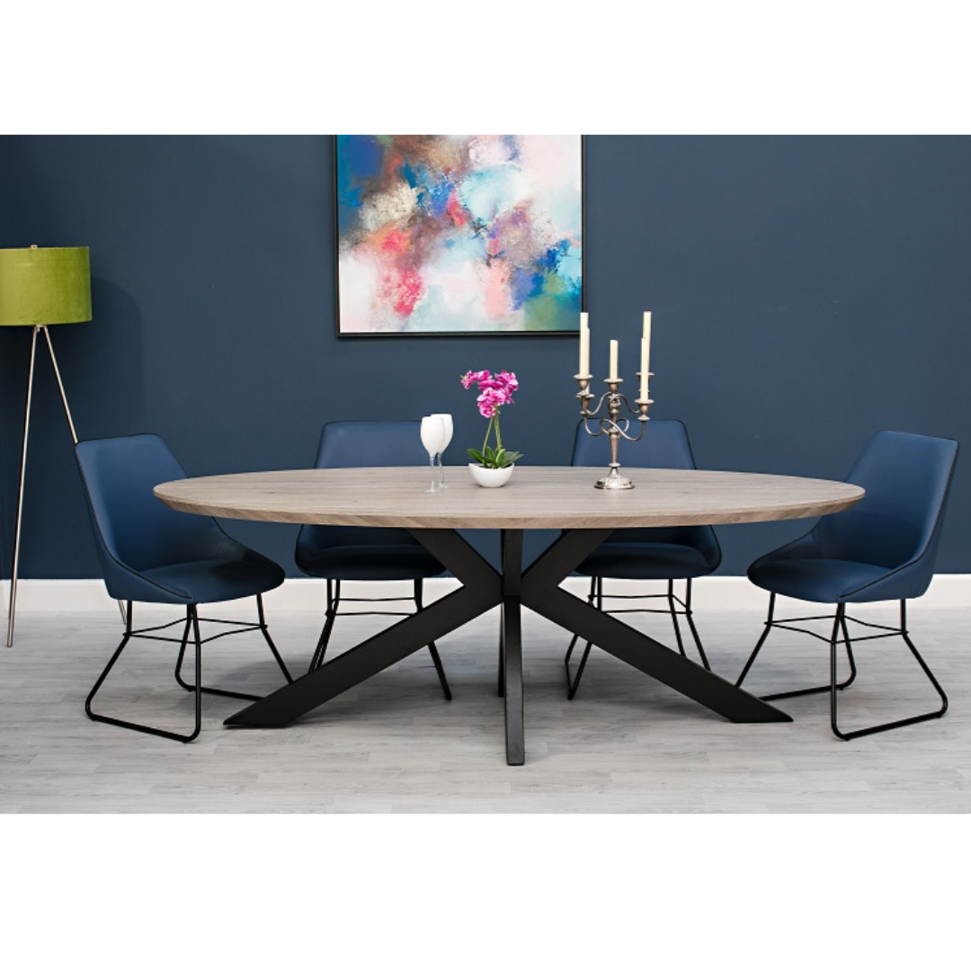 Malin Oval Dining Table 1.8m Oak