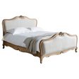 Chic 6' Linen Upholstered Bed Weathered