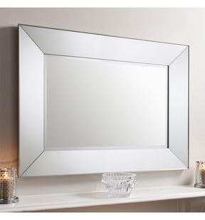 Gallery™ Vasto Rectangle Mirror Silver, Mirror, Mantlepiece Mirror, Bedroom Mirror