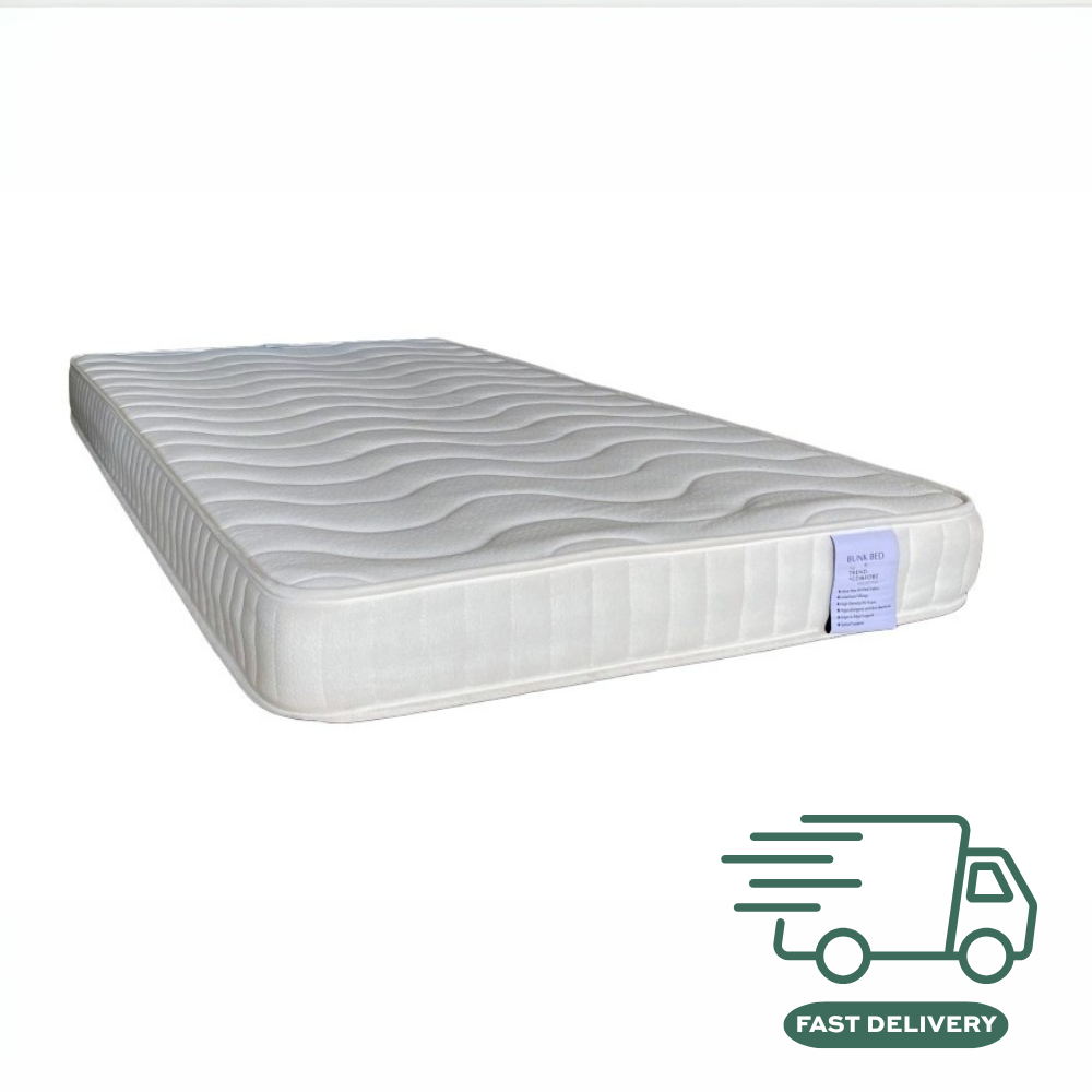 The Velora Bastion Bed Mattress features soft roll up bunk bed mattress with reflex foam, lightweight and antibacterial, ideal for kids rooms