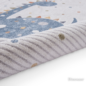 Add joy with the Vida Kids Collection Machine Made Rugs featuring playful designs like lions, pandas & rainbows while also being soft and durable