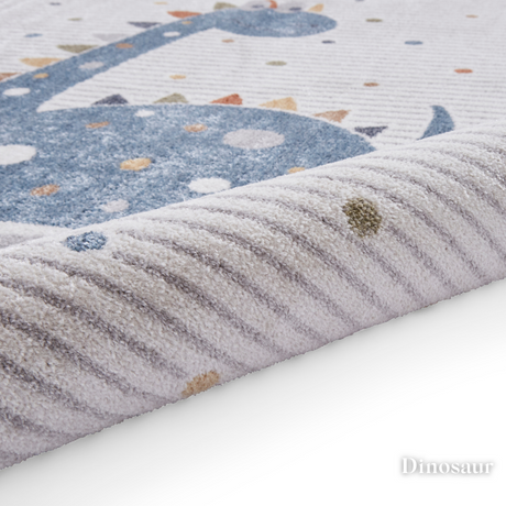 Add joy with the Vida Kids Collection Machine Made Rugs featuring playful designs like lions, pandas & rainbows while also being soft and durable