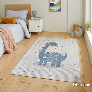 Add joy with the Vida Kids Collection Machine Made Rugs featuring playful designs like lions, pandas & rainbows while also being soft and durable