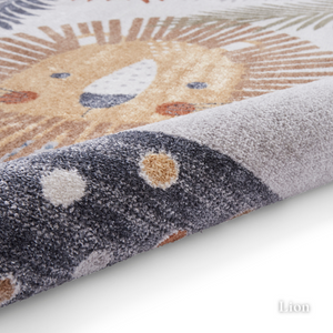 Add joy with the Vida Kids Collection Machine Made Rugs featuring playful designs like lions, pandas & rainbows while also being soft and durable