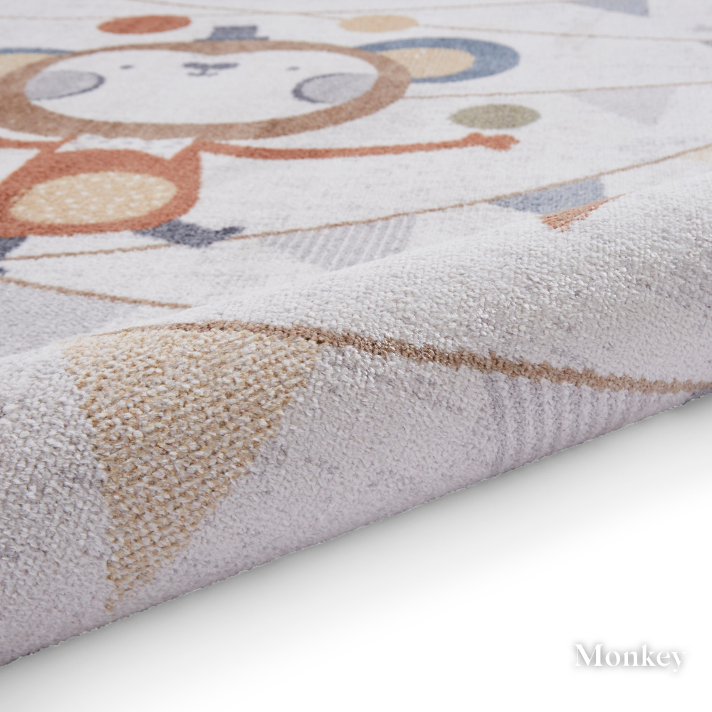 Add joy with the Vida Kids Collection Machine Made Rugs featuring playful designs like lions, pandas & rainbows while also being soft and durable