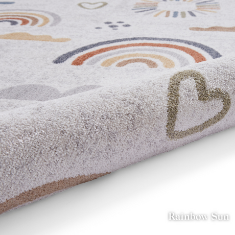 Add joy with the Vida Kids Collection Machine Made Rugs featuring playful designs like lions, pandas & rainbows while also being soft and durable