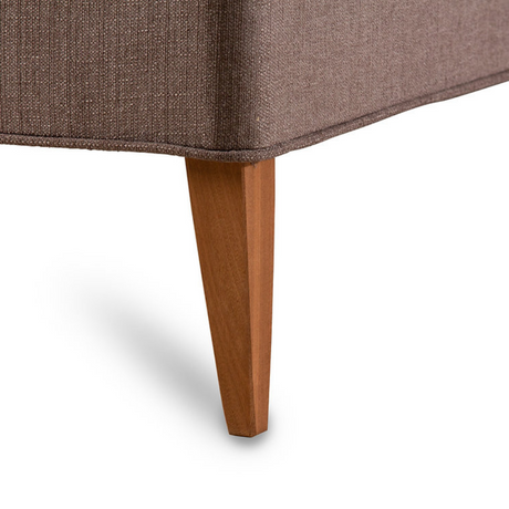 The Vintage Divan features mahogany legs, premium fabric upholstery and colour options, reinforced frame and under bed clearance, to suit any bed!