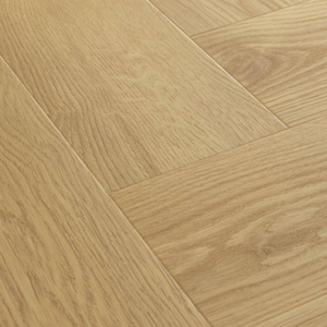 The Virgin Oak Herringbone SPC Flooring features a timeless oak design, suitable for underfloor heating, Titanium Nano finish and a 25 year warranty
