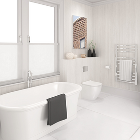 The Aquaply Harmony Dandywood wall panel features calming wood effect finish with easy installation, antibacterial protection and a 35 year guarantee