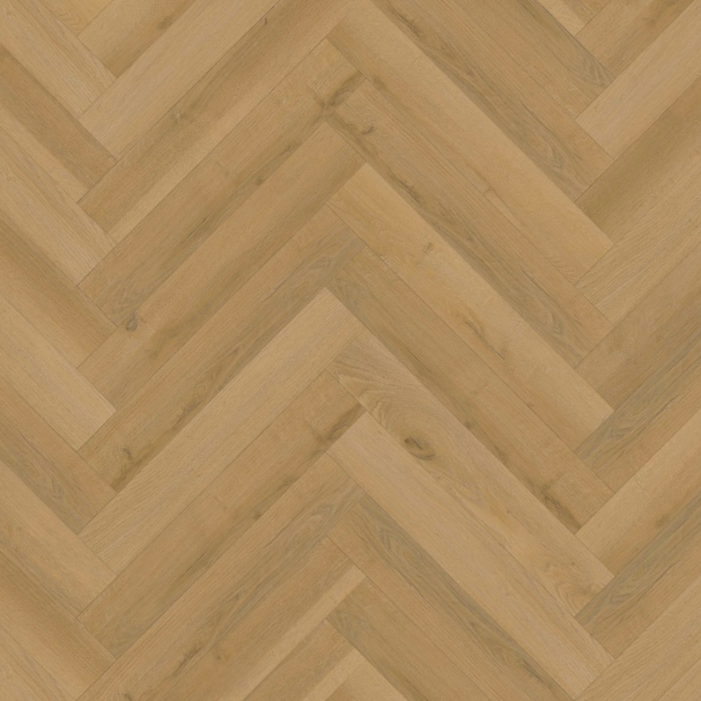 The Warren Oak Herringbone Flooring - 12mm features AC4 durability, easy Doc Loc installation, underfloor heating compatible.