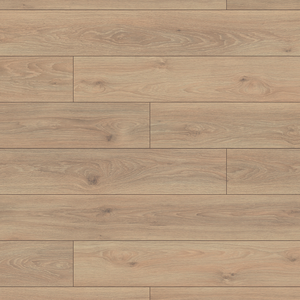 The Wheat Pistachio Oak Laminate Flooring - 8mm features light beige modern style, AC4 durability, antibacterial protection and easy 1Click 2Go installation