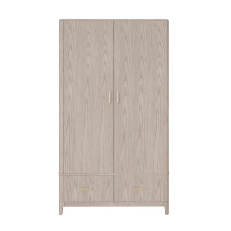 The Zahra 2 Door Wardrobe in Parisian Cream blends sophisticated design with generous storage capacity, making it an ideal enhancement for any bedroom.