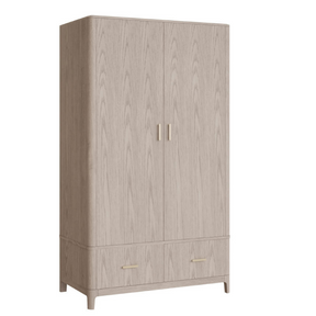 The Zahra 2 Door Wardrobe in Parisian Cream blends sophisticated design with generous storage capacity, making it an ideal enhancement for any bedroom.