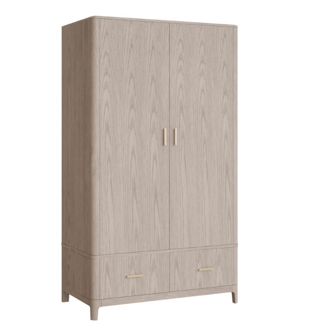 The Zahra 2 Door Wardrobe in Parisian Cream blends sophisticated design with generous storage capacity, making it an ideal enhancement for any bedroom.
