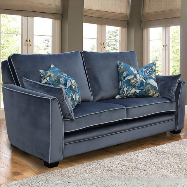 The Ashley Fabric Sofa is handmade in Ireland featuring aqua clean materials for easy cleaning with entirely custom choices.