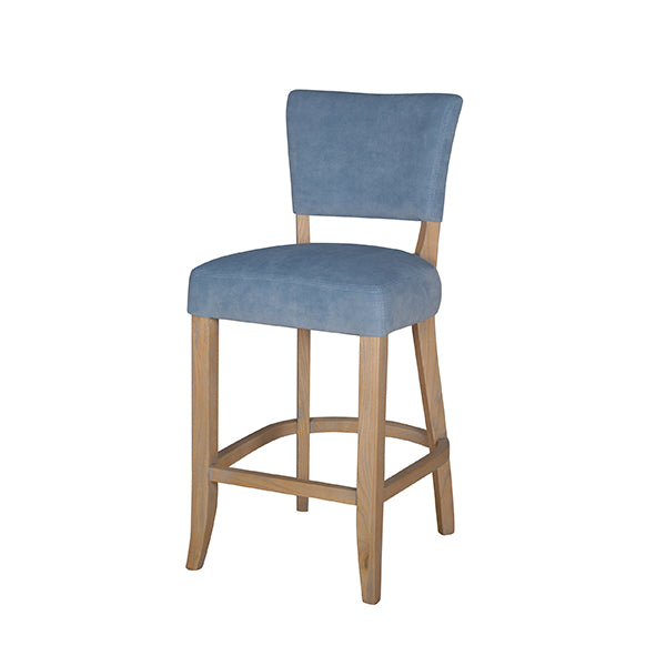 Blue Velvet Bar Stool