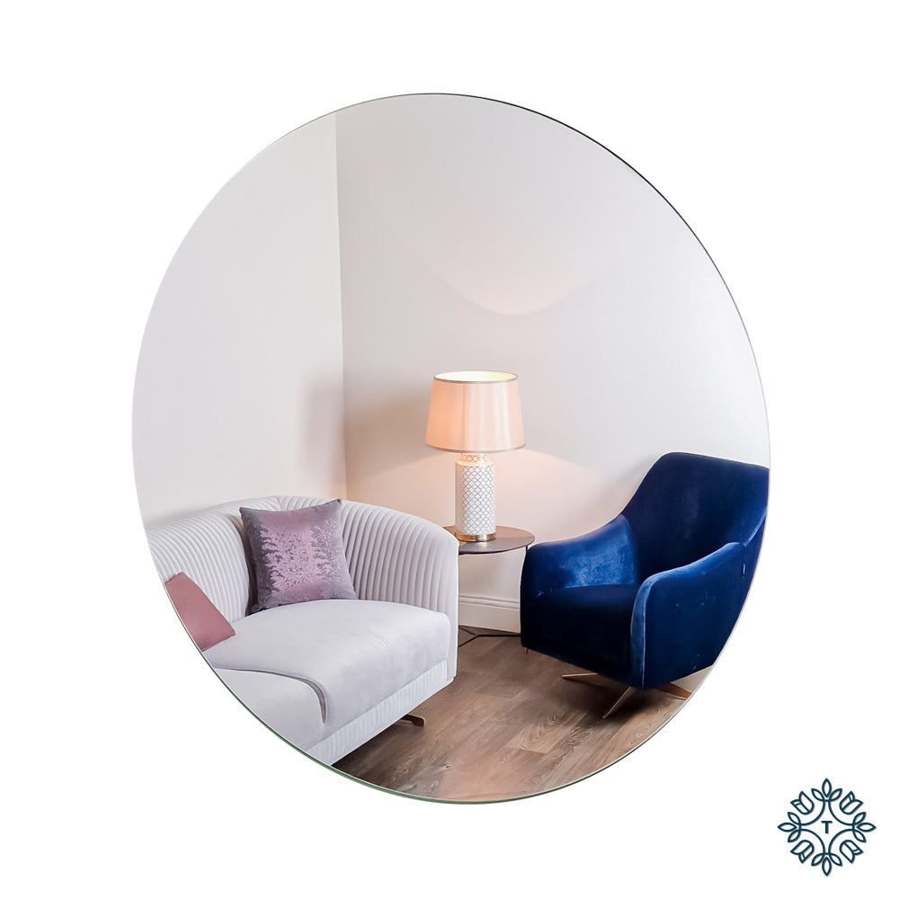 Frameless Round Mirror