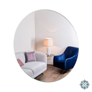 Frameless Round Mirror