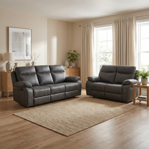 Kildare Recliner Sofa Set 3+2 - Gunmetal Grey