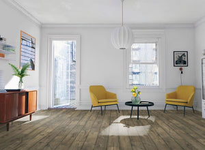The Oak Posino Gloss Laminate Flooring - 8mm features high-gloss oak finish, AC4 durability and underfloor heating compatible.