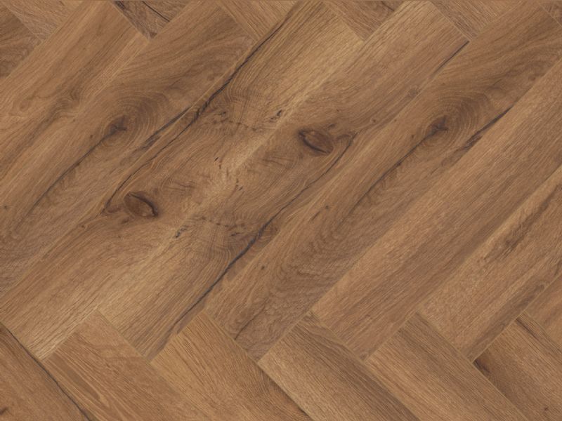 Oak Robust Fumed Herringbone Laminate 12mm