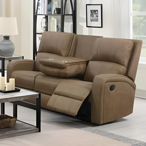 Rowen Manual Recliner Sofa - Tan
