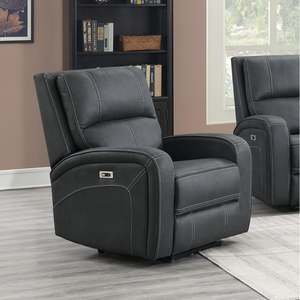 Rowen Manual Recliner Sofa - Gunmetal Grey
