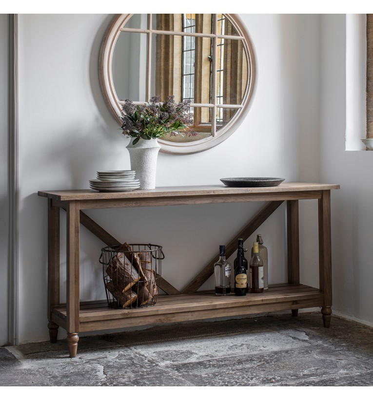 Cookham Trestle Console Table Oak, Console Table And Mirror Set Ireland
