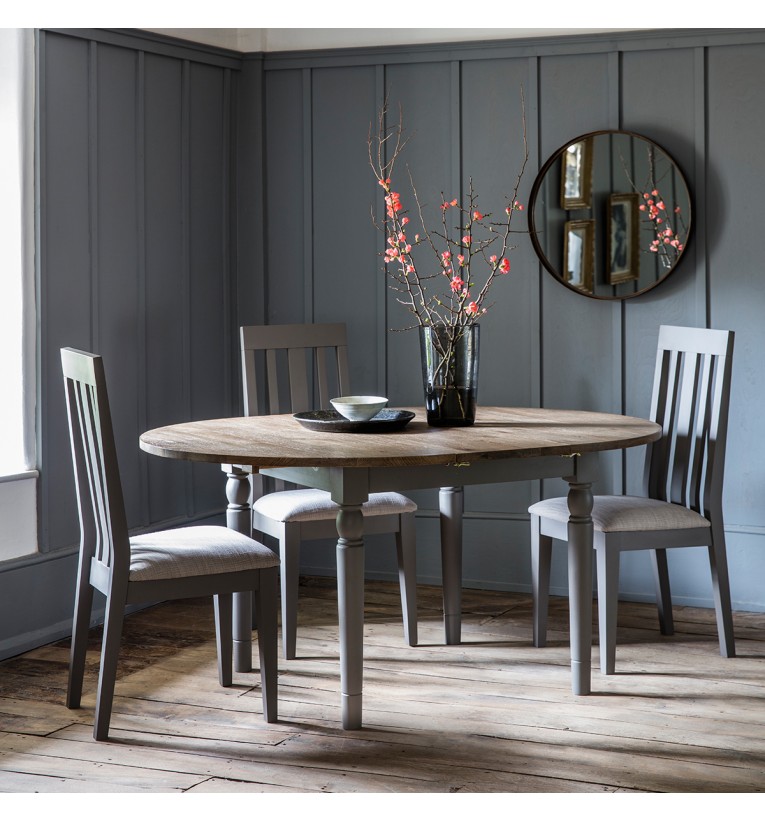 Gallery™ Cookham Round Extending Dining Table Grey - Lawlors Furniture