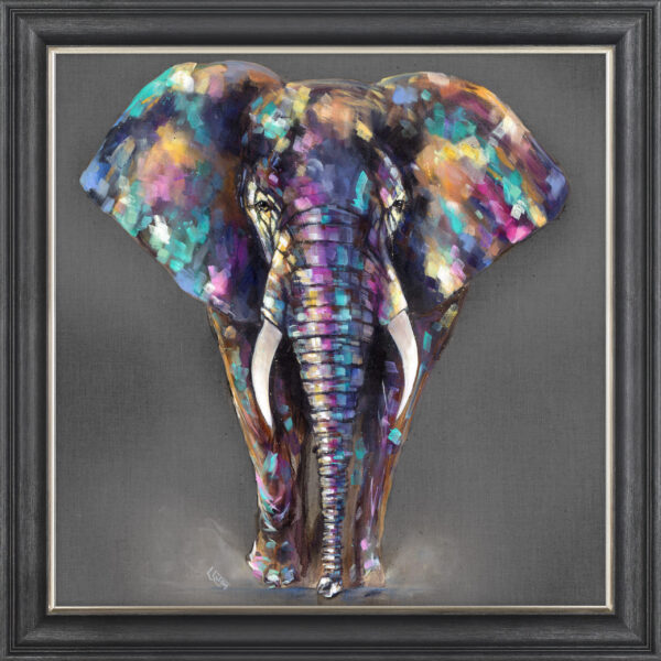 Hugo - Dark Elephant, Framed Print