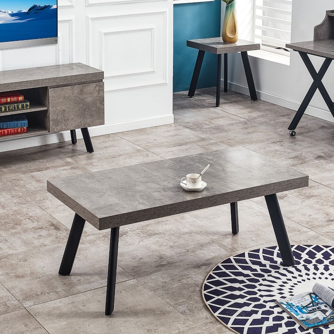 Florence Grey Marble Coffee Table