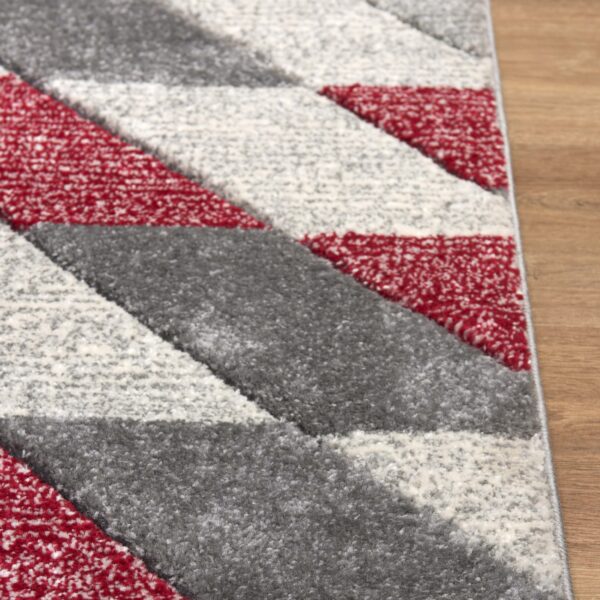 Asher Rug Grey/Red
