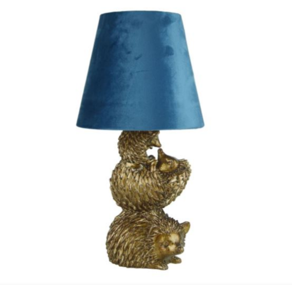 gold hedgehog lamp