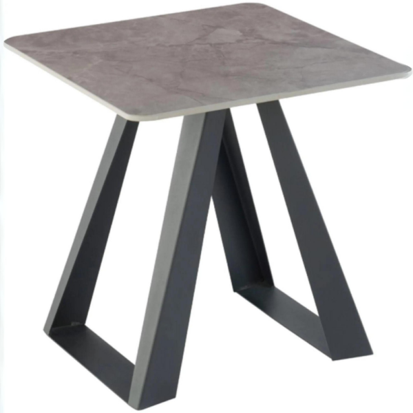 The Milan End Table features a striking dark grey marble top and sleek black legs provide ensuring both style and stability