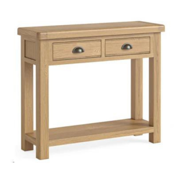 Add a touch of elegance to your home with the Normandy Console Table featuring solid oak frames and oak veneers